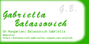 gabriella balassovich business card